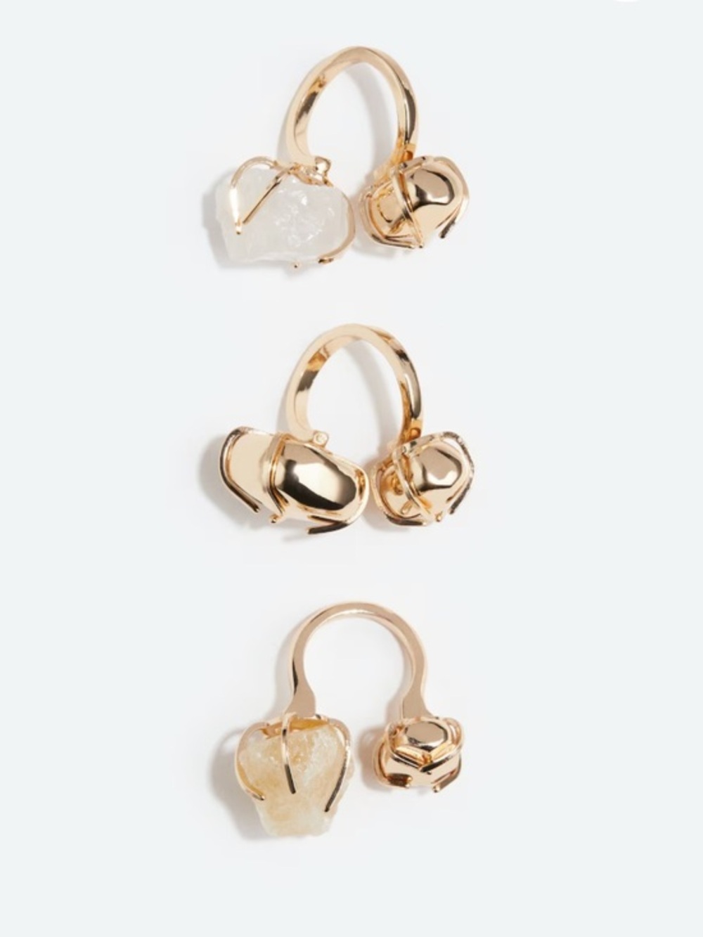 3 Gold-Tone Women's rings